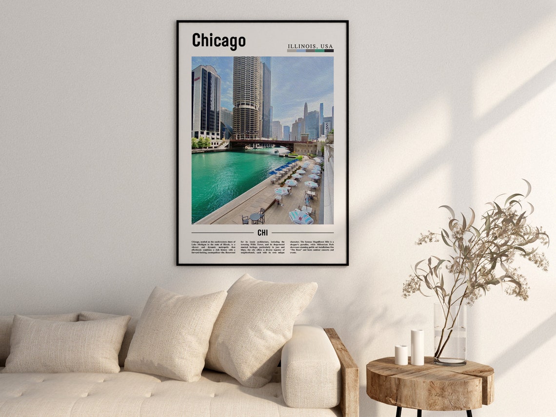 Chicago Print Chicago Poster Chicago Wall Art United States Photo United States Poster United States Print - Image 2
