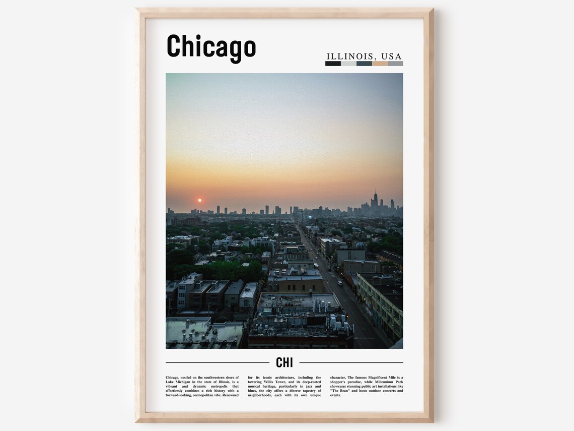 Chicago Travel Poster, United States Photo