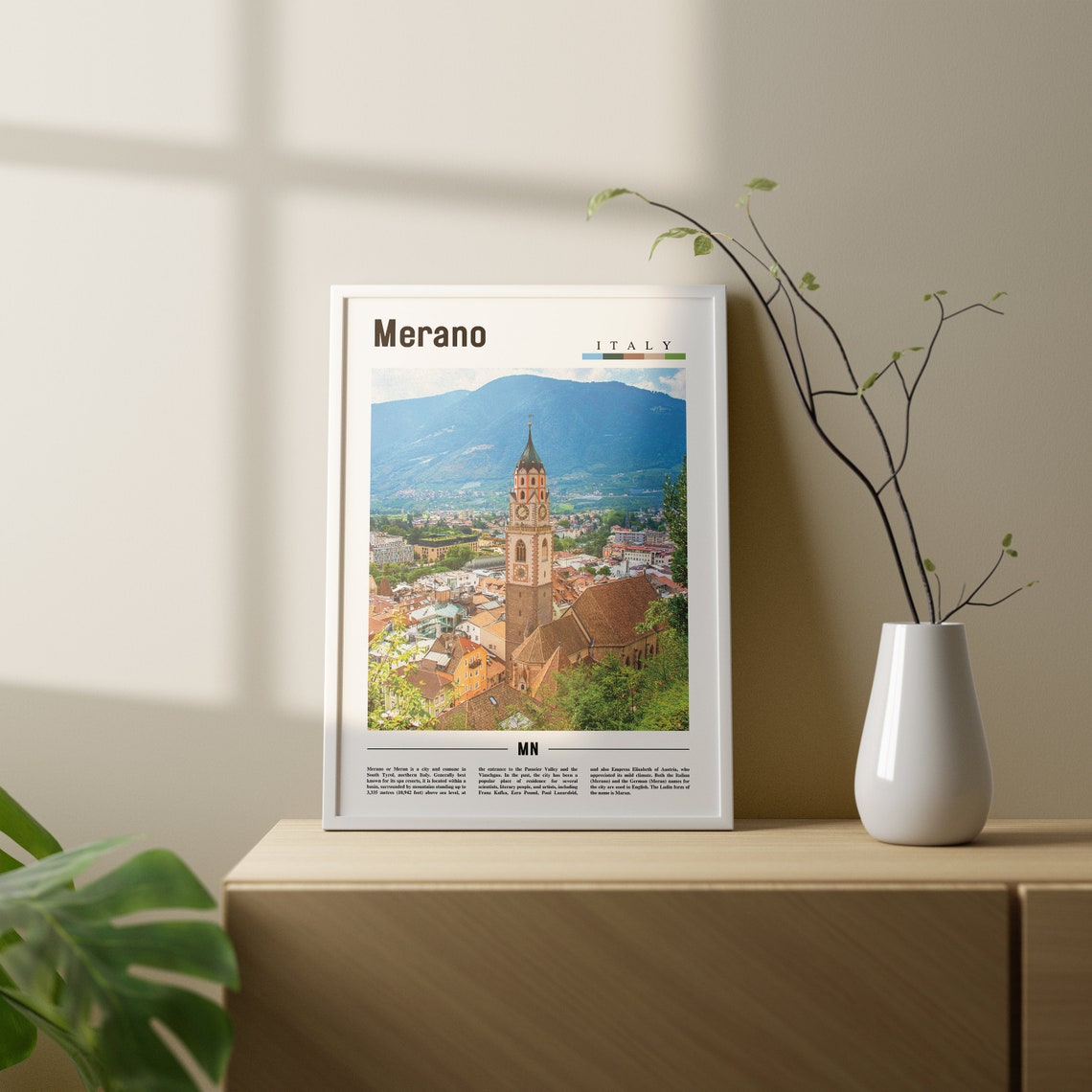 Merano, Italy Minimal Travel Poster - Image 2