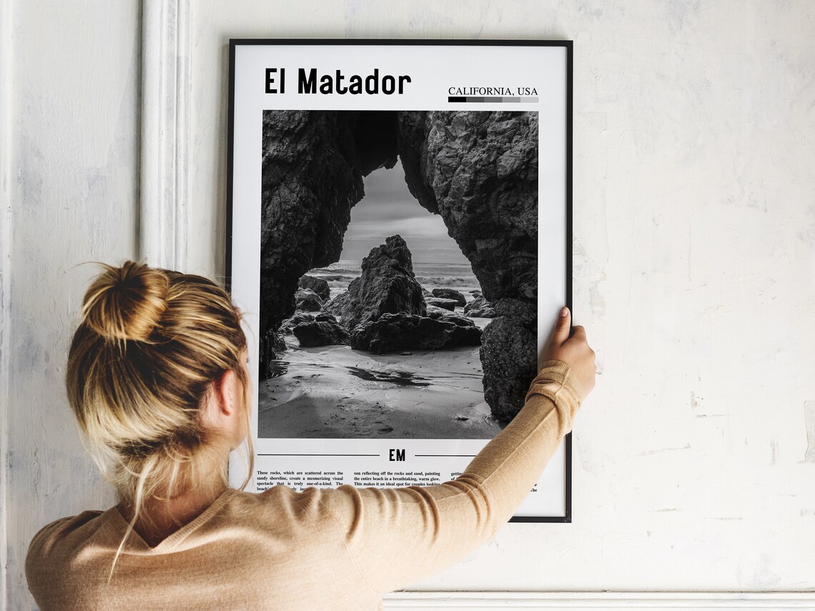 El Matador Travel Poster, Minimal Black And White - Image 5