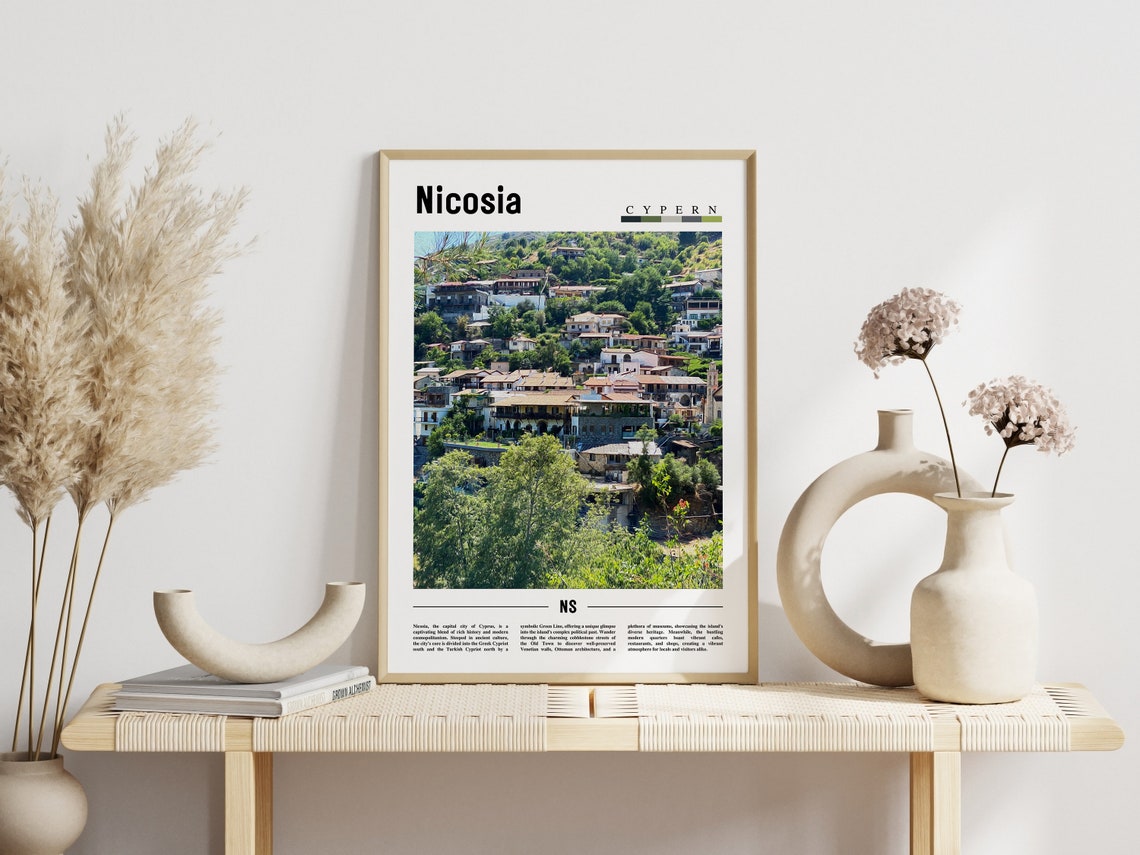 Nicosia Poster Nicosia Print Nicosia Wall Art Minimal Travel Print Travel Destination Oil Painting Poster - Image 6