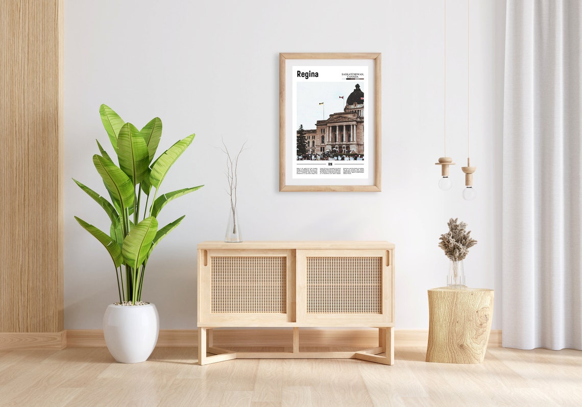 Regina Print Regina Poster Regina Wall Art Minimal Travel Print Minimal City Poster Travel Destination City Print Oil Painting Poster - Image 4