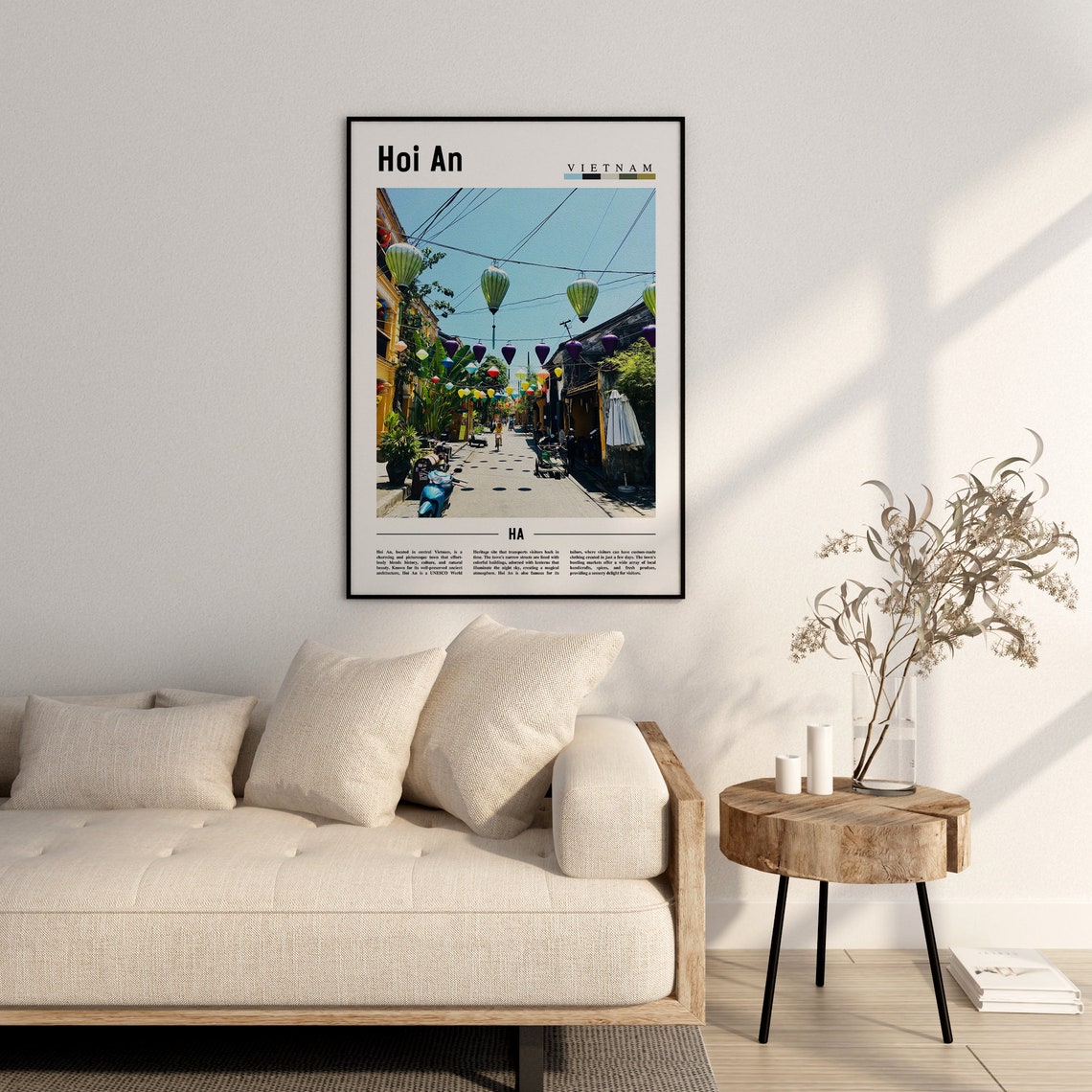 Hoi An Poster Hoi An Print Hoi An Wall Art Asia Print Asia Poster Asia Photo Minimal Travel Poster - Image 2