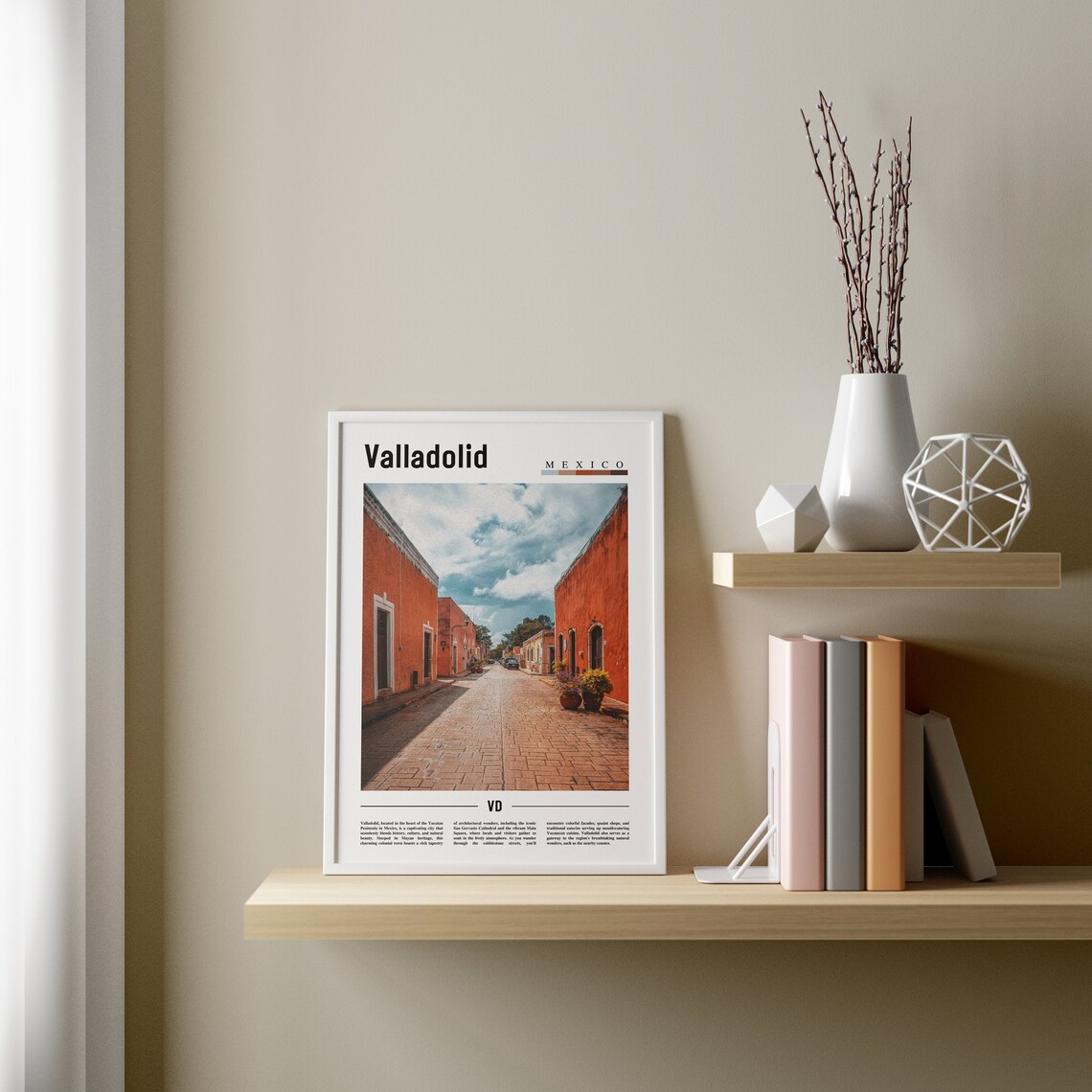 Valladolid Minimal Travel Poster, Oil Painting - Image 4