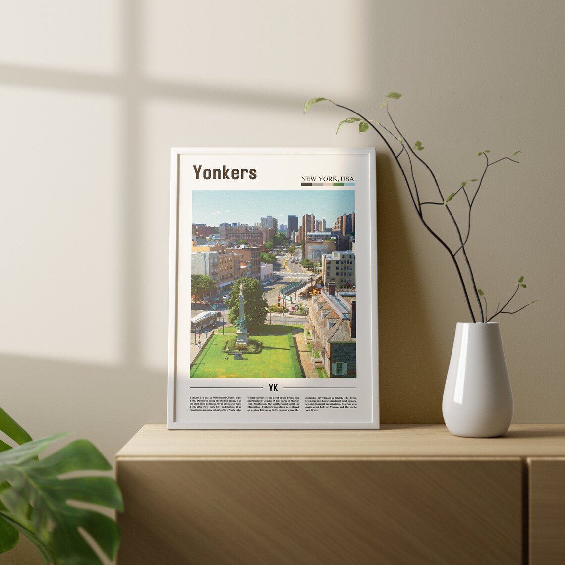 Yonkers Art Print, Colorful City Artwork - Image 2