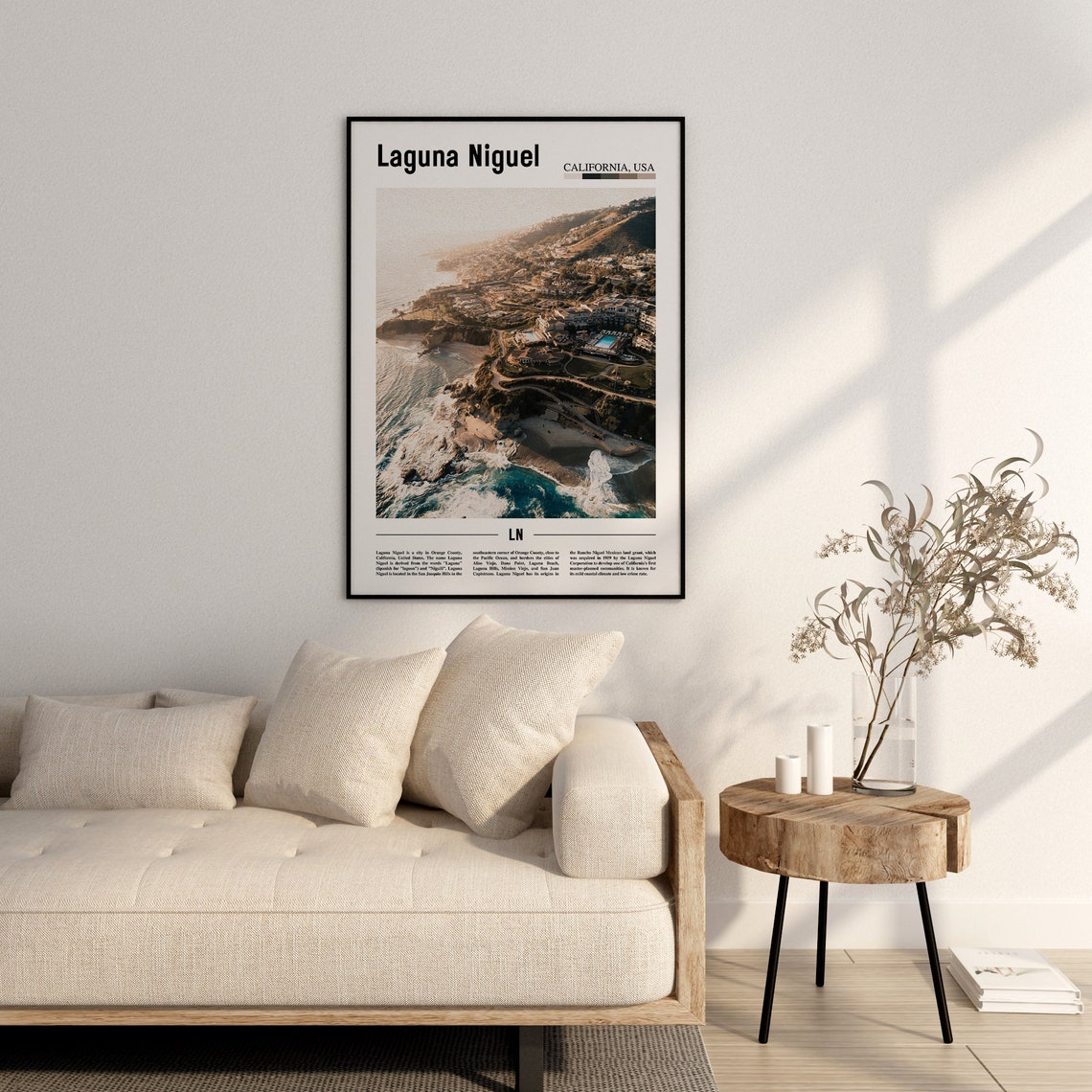 Laguna Niguel Print Laguna Niguel Poster Laguna Niguel Wall Art Minimal Travel Print Minimal City Poster Destination Oil Painting Poster - Image 2
