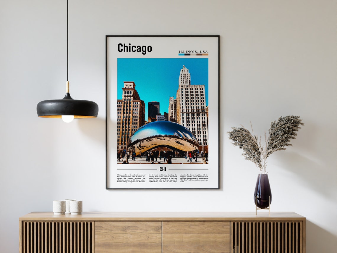 Chicago Print Chicago Poster Chicago Wall Art United States Photo United States Poster United States Print - Image 4