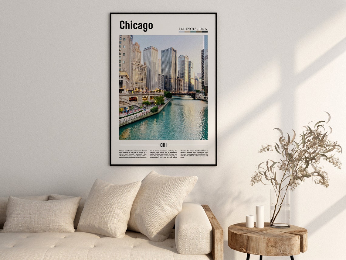 Chicago Print Chicago Poster Chicago Wall Art United States Photo United States Poster United States Print - Image 2