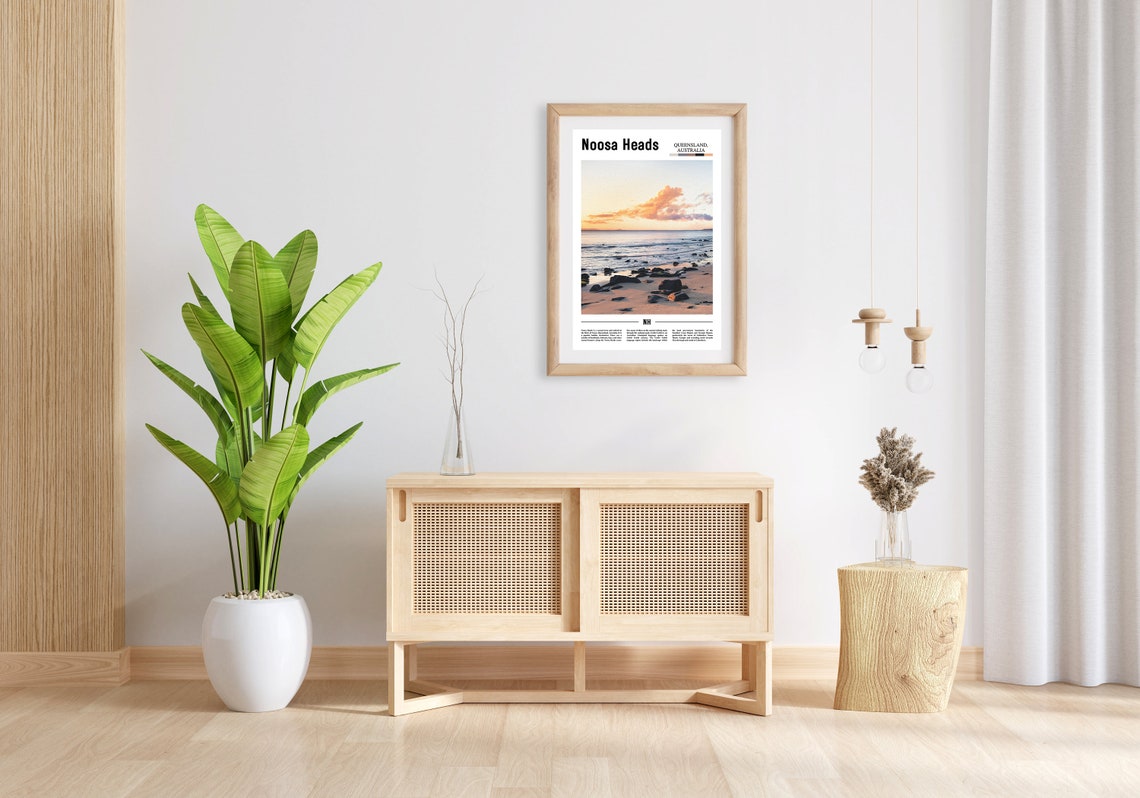 Noosa Heads Print Noosa Heads Poster Noosa Heads Wall Art Minimal Travel Print Minimal City Poster Travel Destination Oil Painting Poster - Image 3