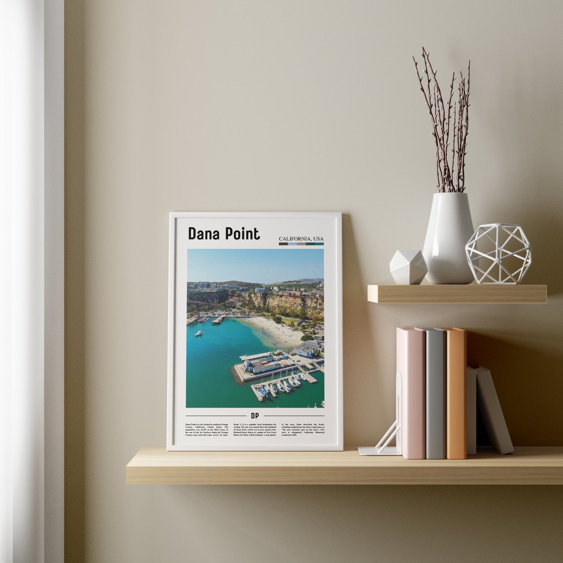 Dana Point Print Dana Point Poster Dana Point Wall Art Oil Painting Poster Colorful City Print City Artwork Travel Artwork Travel Art - Image 4