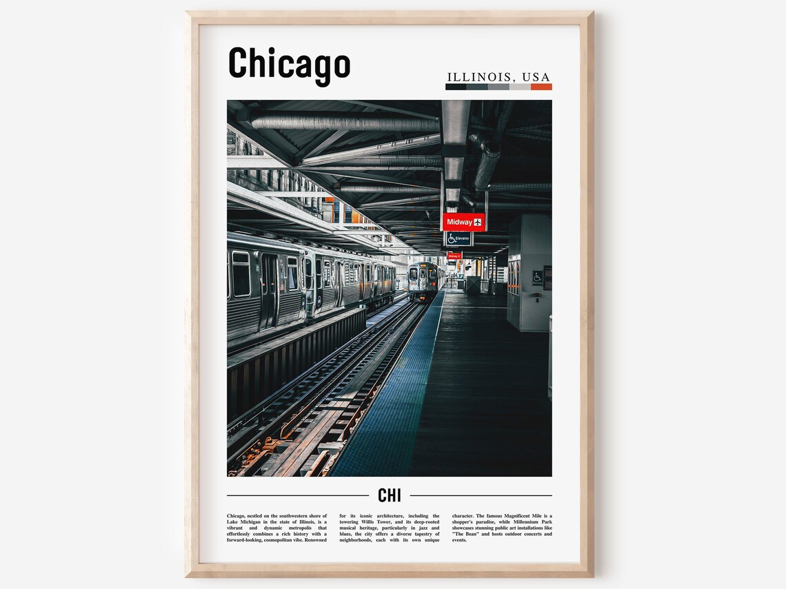 Chicago Travel Poster, United States Photo