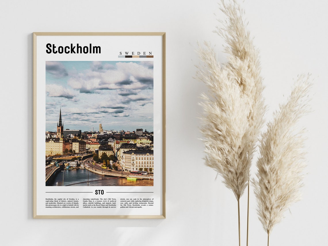 Stockholm Poster Stockholm Print Stockholm Wall Art Europe Photo Europe Poster Europe Print Travel Poster - Image 4