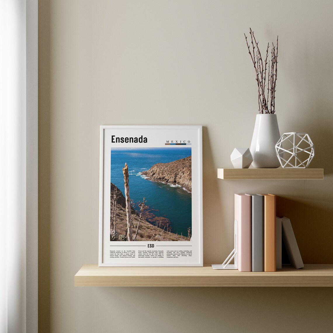 Ensenada Minimal Travel Poster, Oil Painting - Image 4