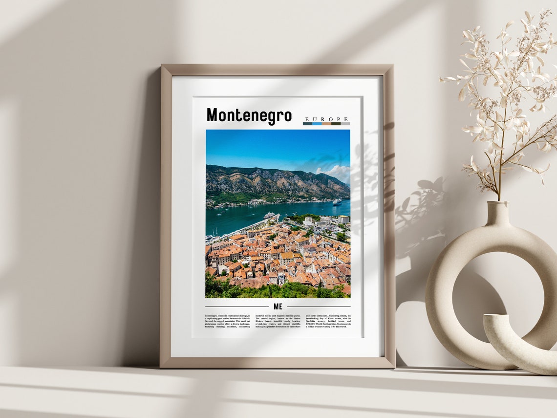 Montenegro Poster Montenegro Print Montenegro Wall Art Europe Photo Europe Poster Europe Print Travel Poster - Image 3