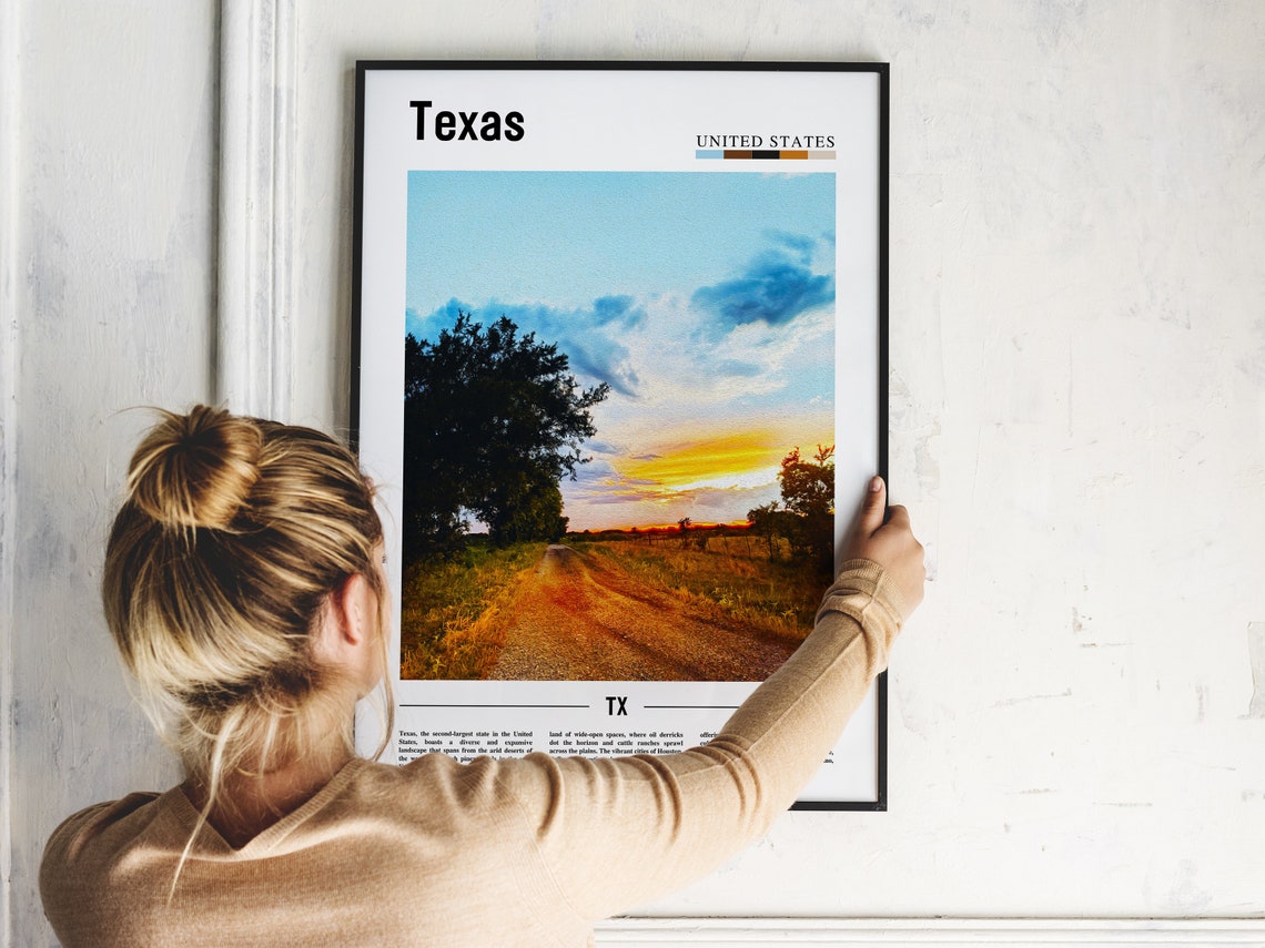 Texas Poster Texas Print Texas Wall Art Texas Photo United States Photo United States Poster United States Print - Image 5