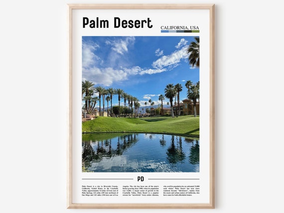 Palm Desert Print Palm Desert Poster Palm Desert Wall Art Minimal Travel Print Minimal City Poster Travel Destination Oil Painting Poster