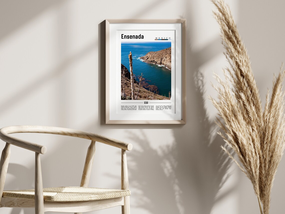 Ensenada Minimal Travel Poster, Oil Painting - Image 2
