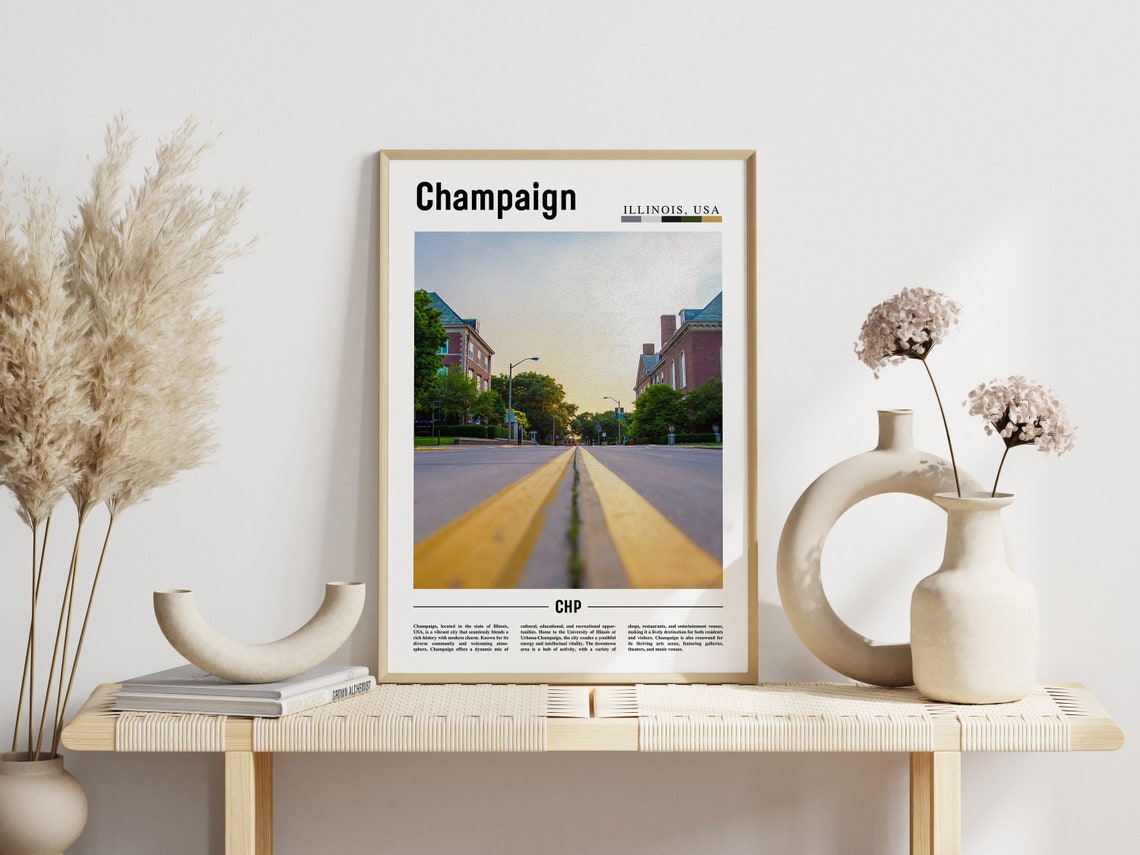 Champaign Poster Champaign Print Champaign Wall Art United States Photo United States Poster United States Print - Image 6