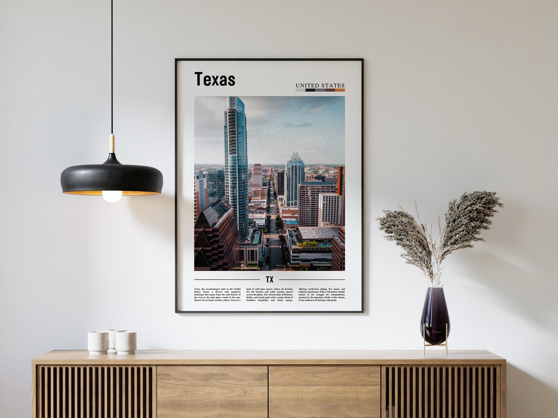 Texas Poster, United States Travel Poster - Image 4