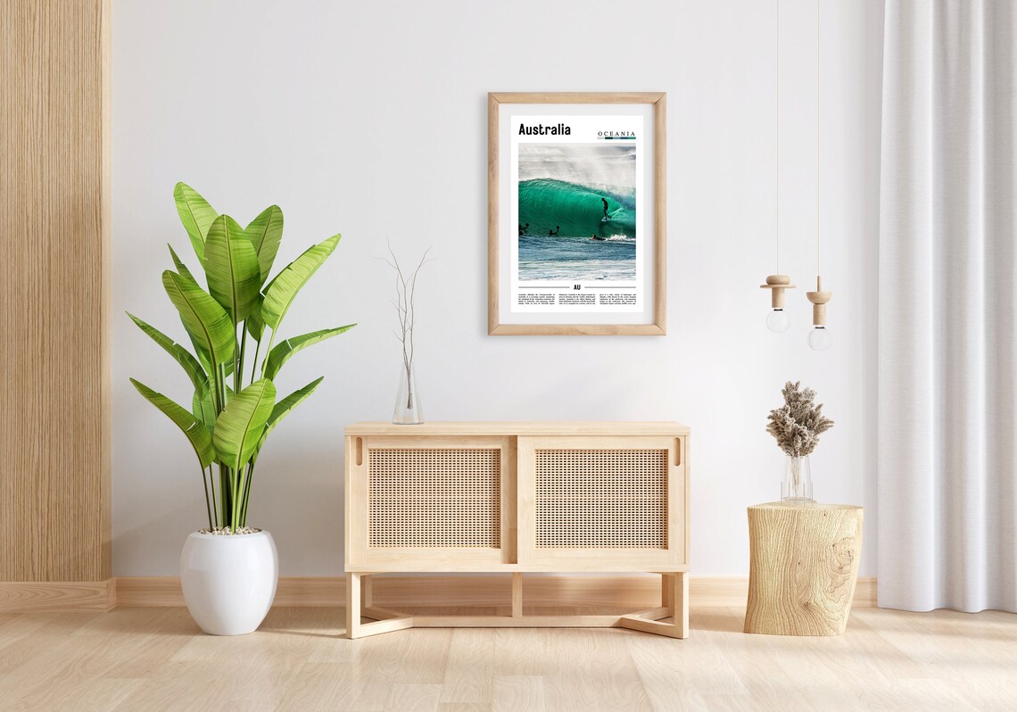 Australia Minimal Travel Poster, Oil Painting - Image 3