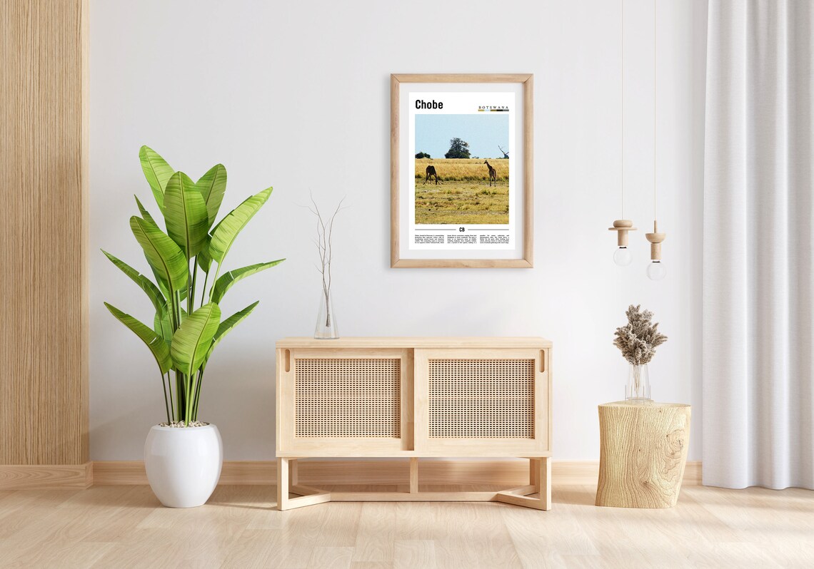 Chobe Minimal Travel Poster, Oil Painting - Image 5
