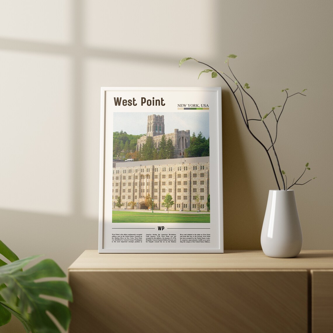 West Point Oil Painting Poster, Travel Artwork - Image 2
