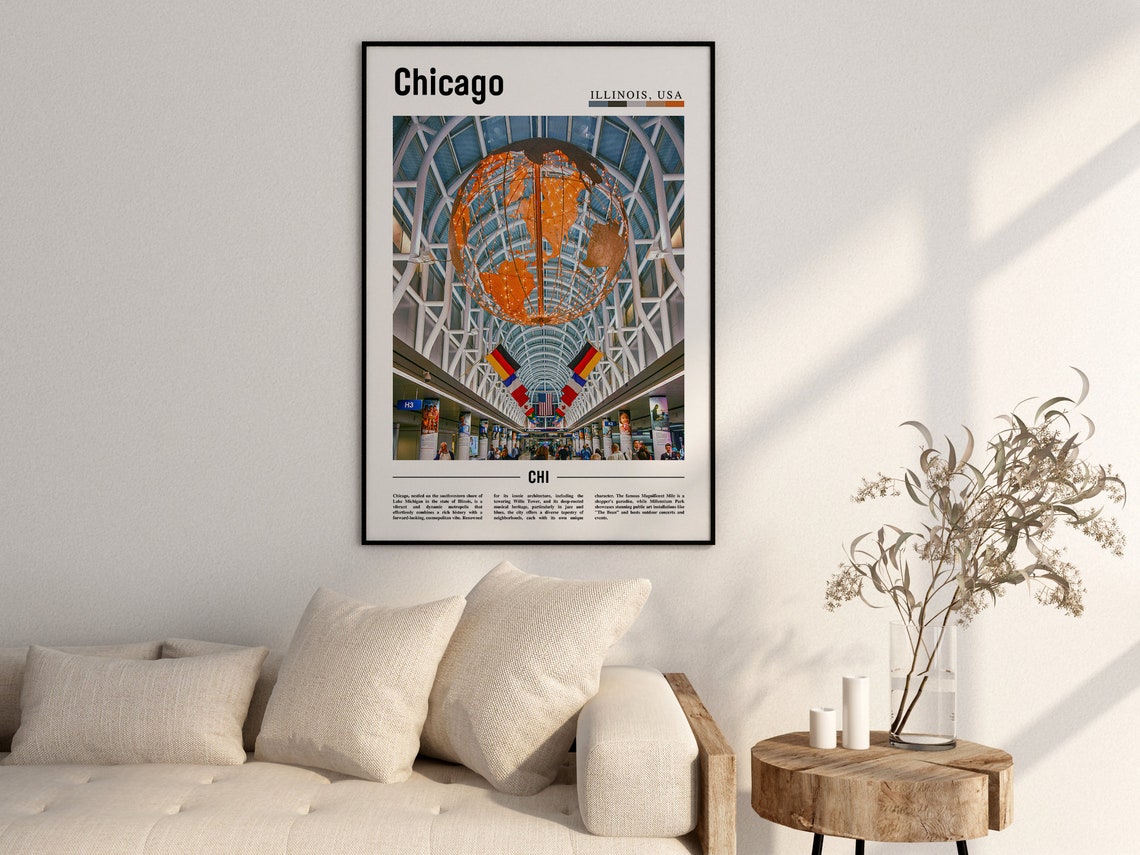 Chicago Print Chicago Poster Chicago Wall Art United States Photo United States Poster United States Print - Image 2