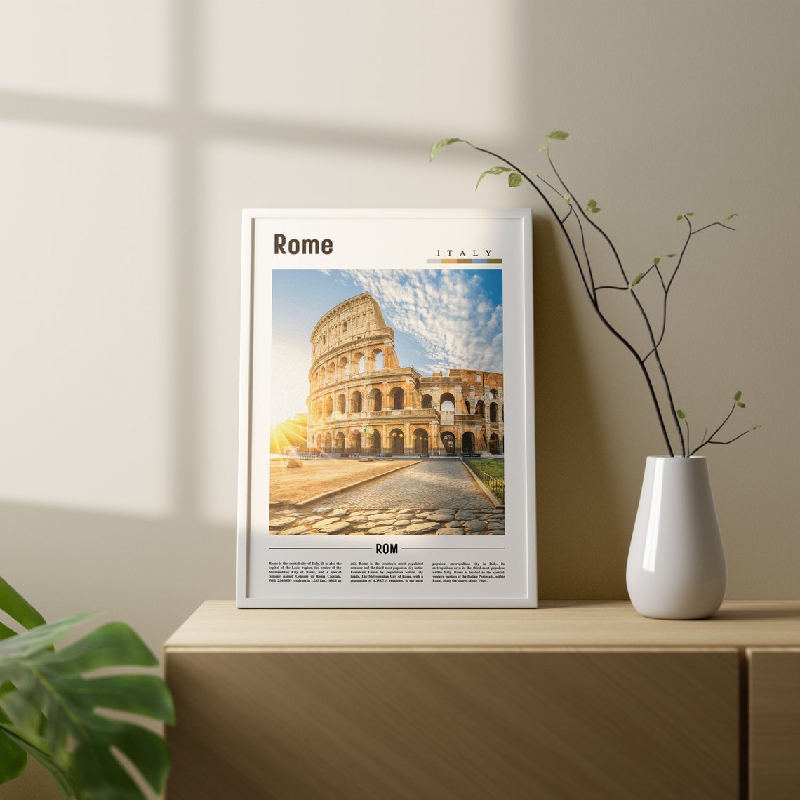 Rome Print Rome Poster Rome Wall Art Italy Photo Italy Poster Italy Print Italy Wall Art Minimal Travel Poster - Image 3