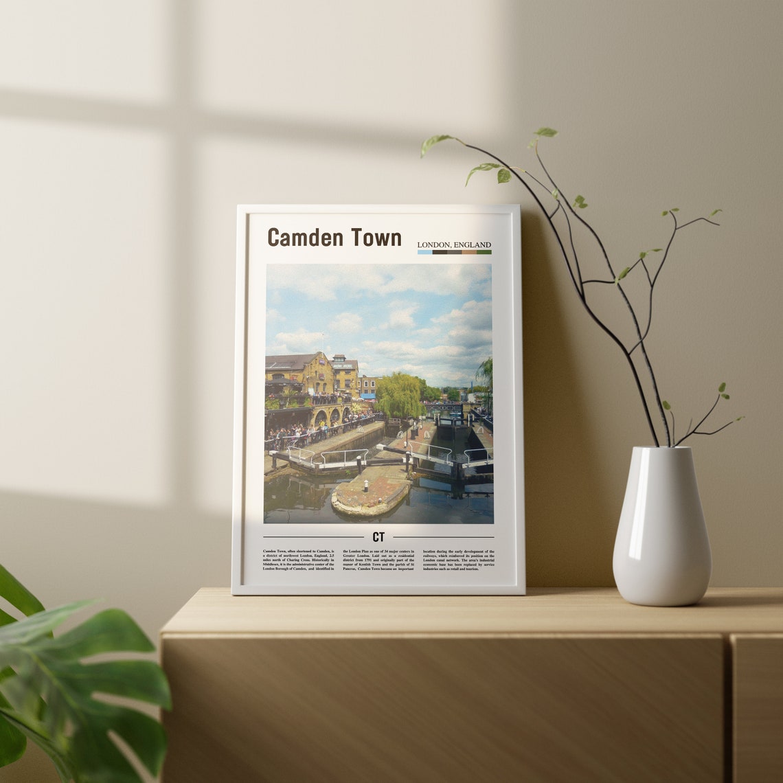 Camden Town Print Camden Town Poster Camden Town Wall Art Oil Painting Poster City Print City Artwork Travel Artwork Travel Wall Art - Image 2