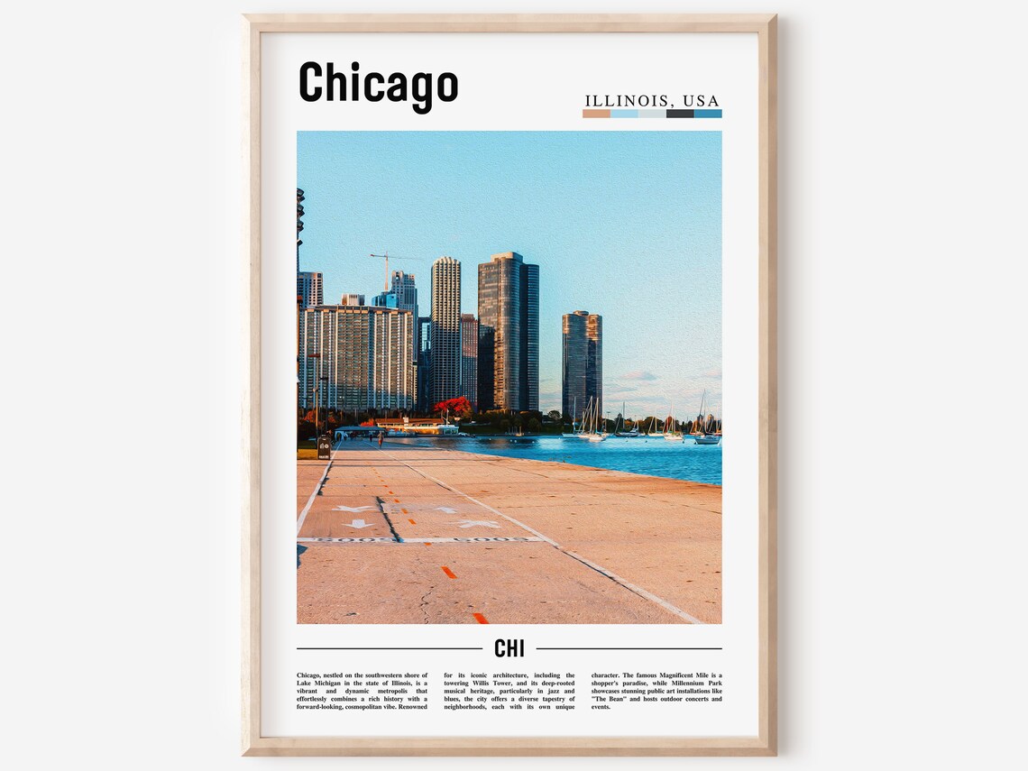 Chicago Travel Poster, United States Photo