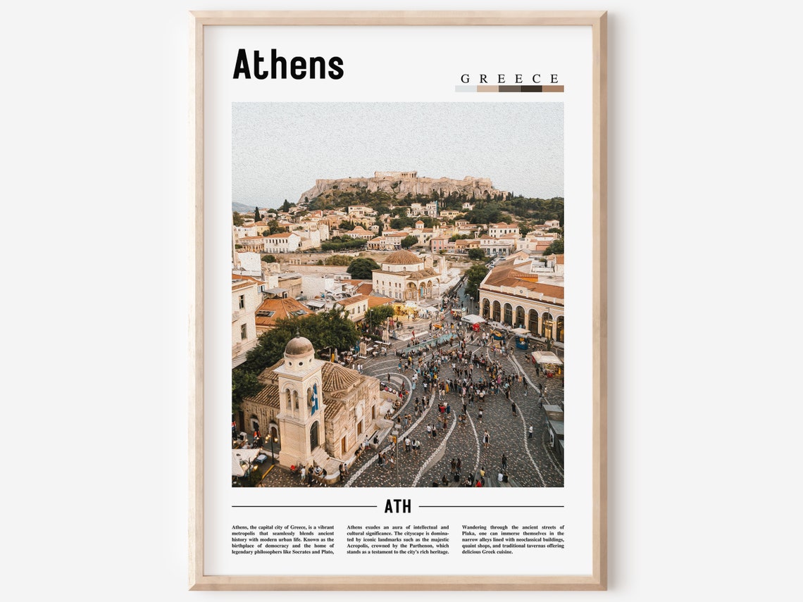 Athens Poster Athens Print Athens Wall Art Europe Photo Europe Poster Europe Print Travel Poster