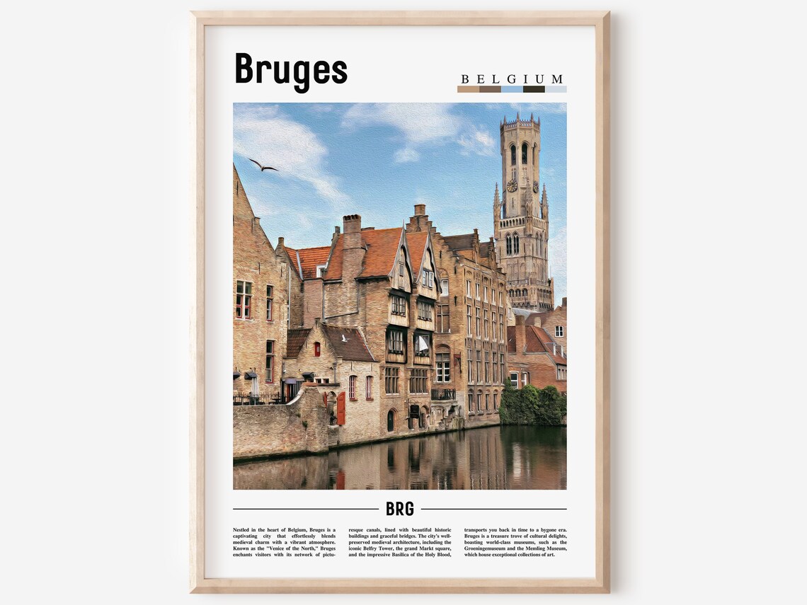 Bruges Poster Bruges Print Bruges Wall Art Europe Photo Europe Poster Europe Print Travel Poster