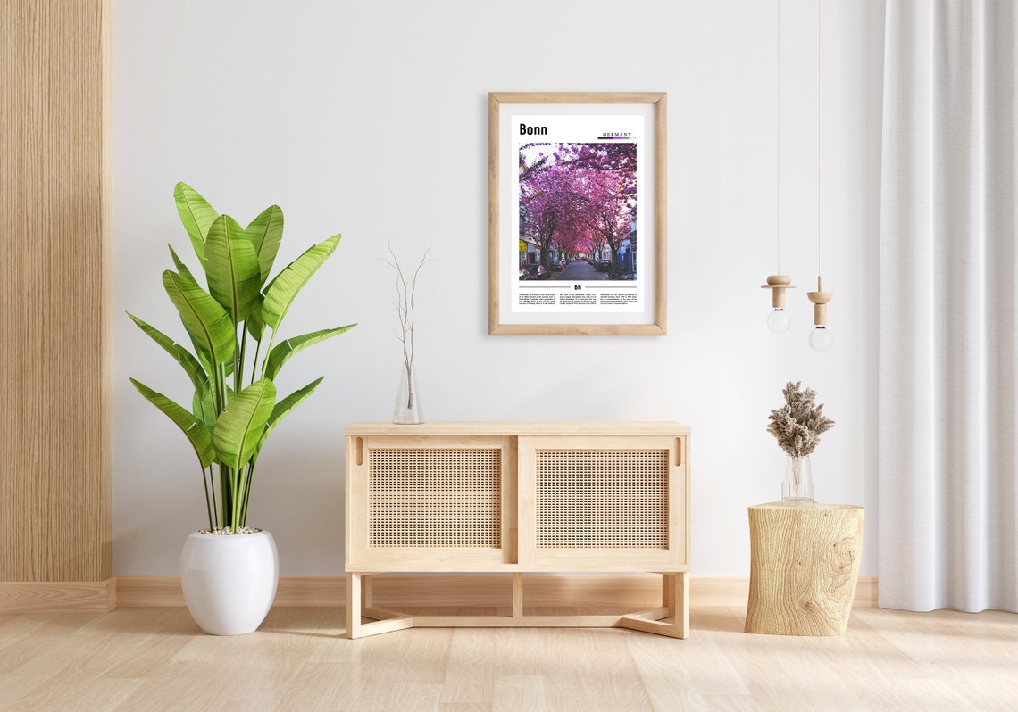Bonn Print Bonn Poster Bonn Wall Art Minimal Travel Print Minimal City Poster Travel Destination Colorful City Print Oil Painting Poster - Image 3