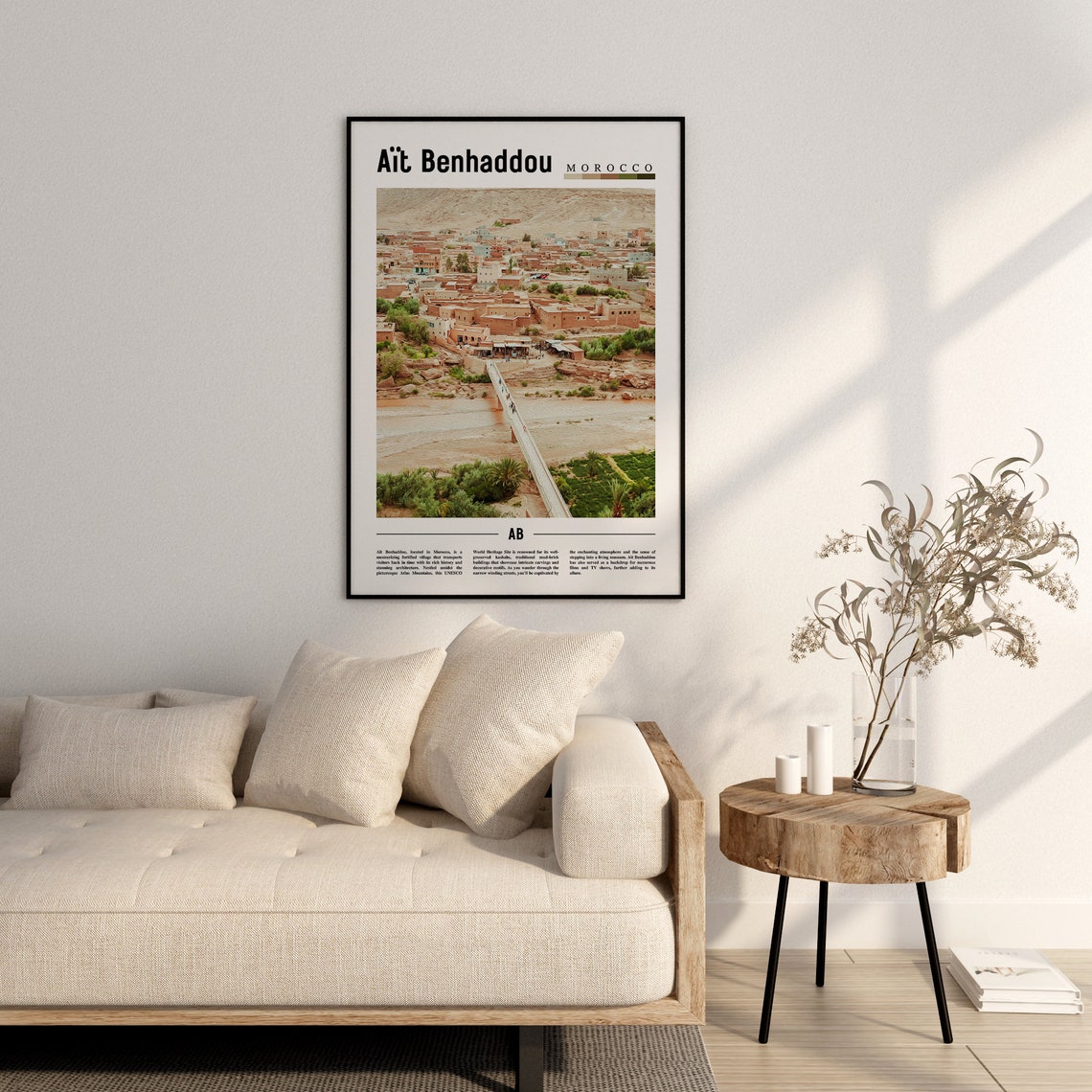 At Benhaddou Poster At Benhaddou Print At Benhaddou Wall Art Minimal Travel Print Travel Destination Oil Painting Poster - Image 3