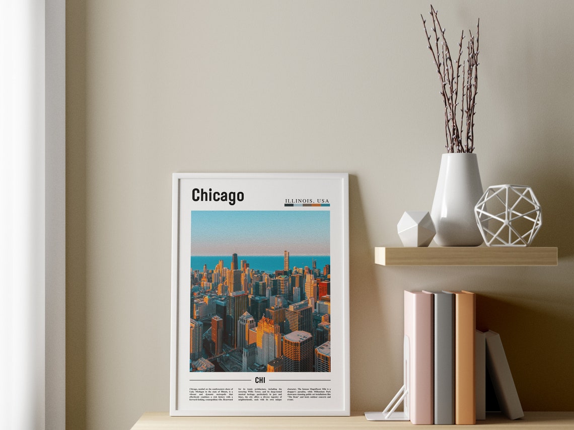 Chicago Print Chicago Poster Chicago Wall Art United States Photo United States Poster United States Print - Image 3