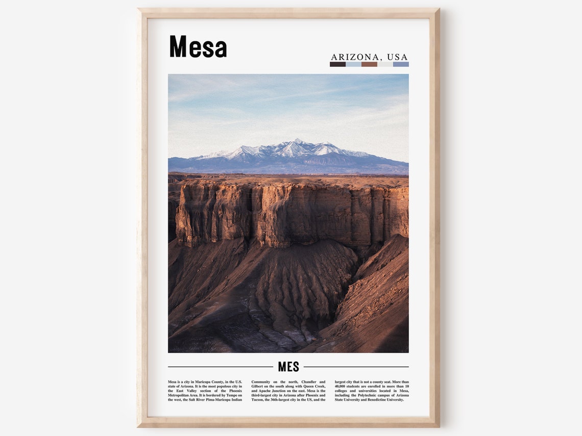 Mesa Poster Mesa Print Mesa Wall Art Mesa Photo United States Photo United States Poster United States Print