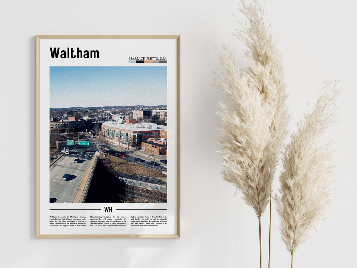 Waltham Poster Waltham Print Waltham Wall Art United States Photo United States Poster United States Print - Image 3