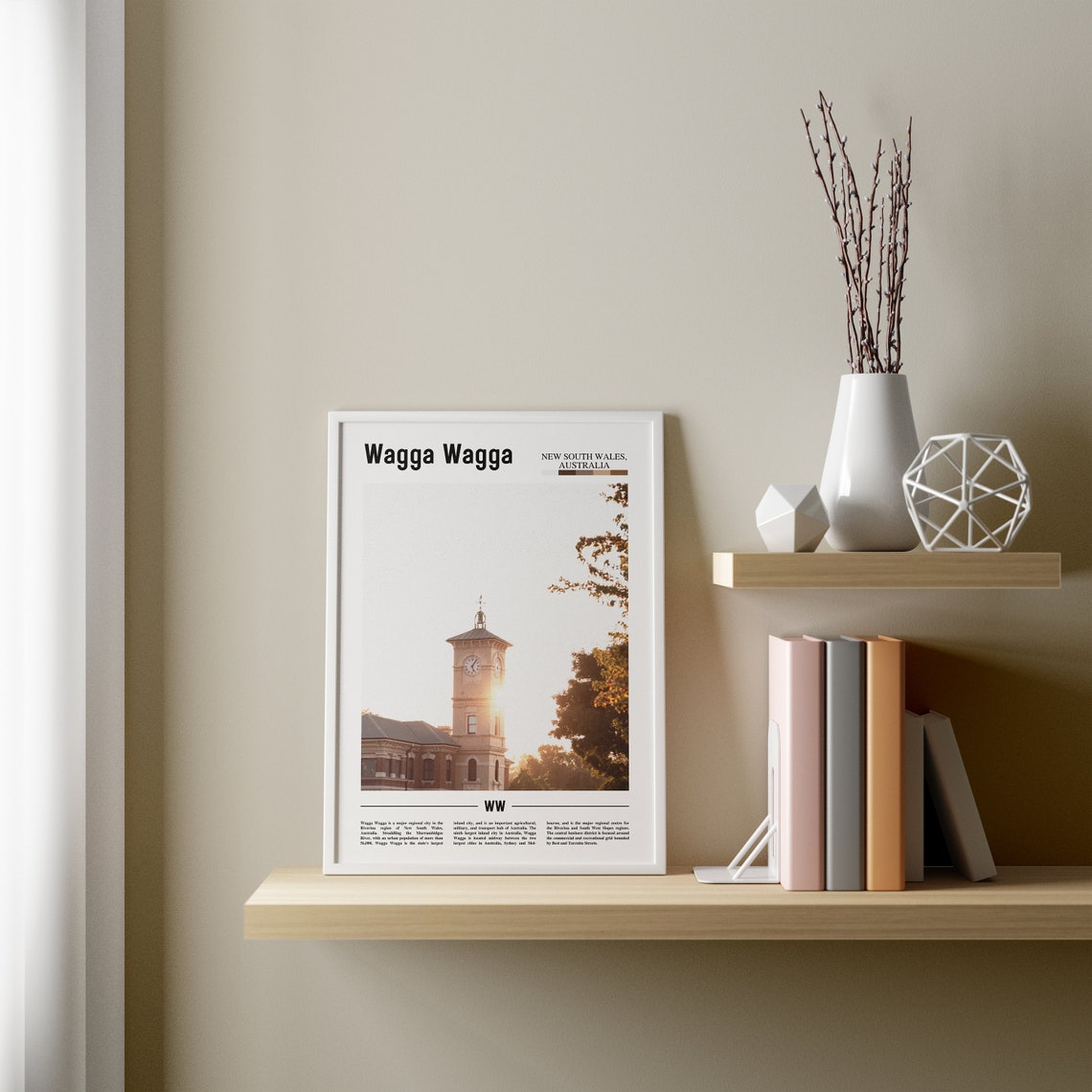 Wagga Wagga Print Wagga Wagga Poster Wagga Wagga Wall Art Minimal Travel Print Minimal City Poster Travel Destination Oil Painting Poster - Image 2