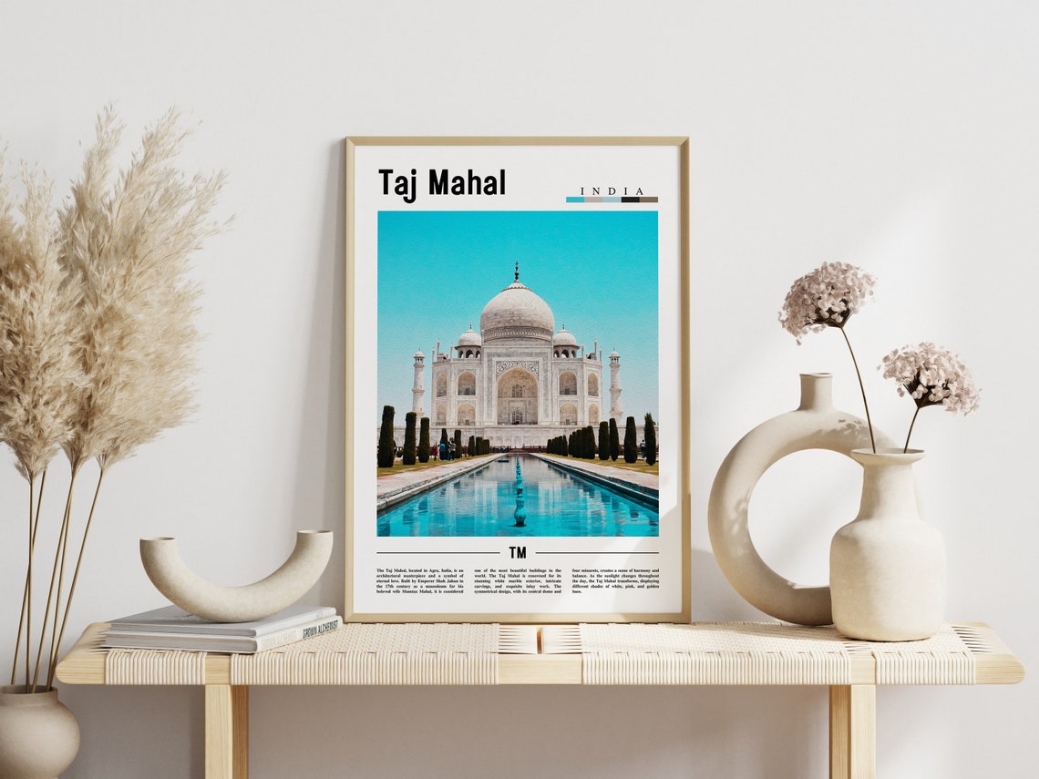 Taj Mahal Poster Taj Mahal Print Taj Mahal Wall Art Asia Print Asia Poster Asia Photo Minimal Travel Poster - Image 6