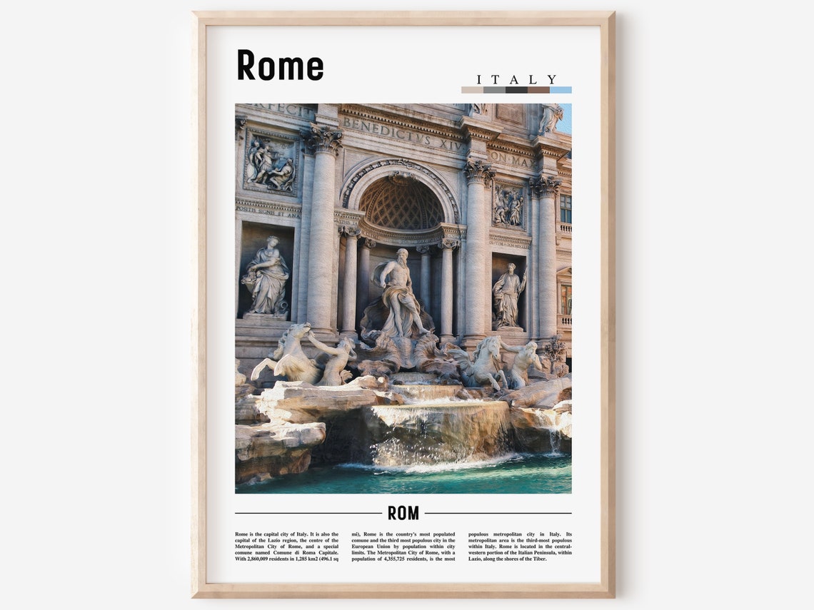 Rome Poster Rome Print Rome Wall Art Italy Photo Italy Poster Italy Print Italy Wall Art Minimal Travel Poster