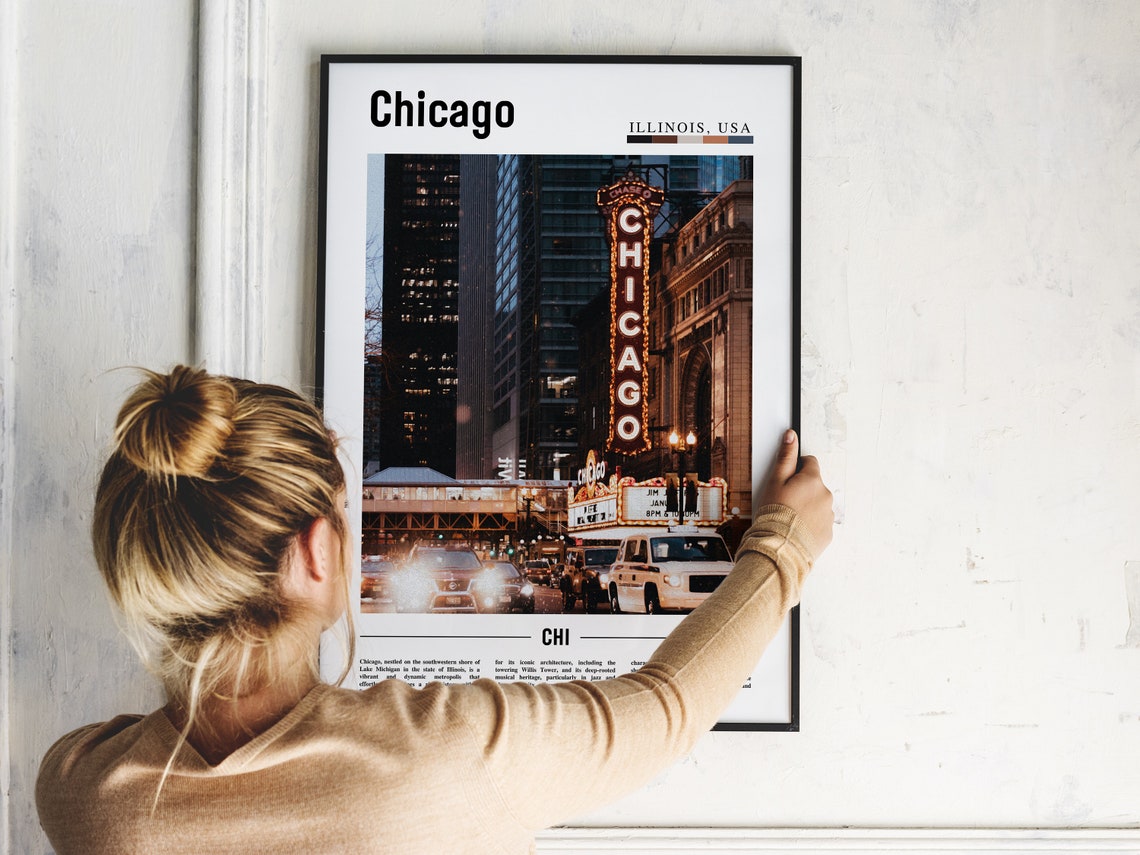 Chicago Print Chicago Poster Chicago Wall Art United States Photo United States Poster United States Print - Image 5