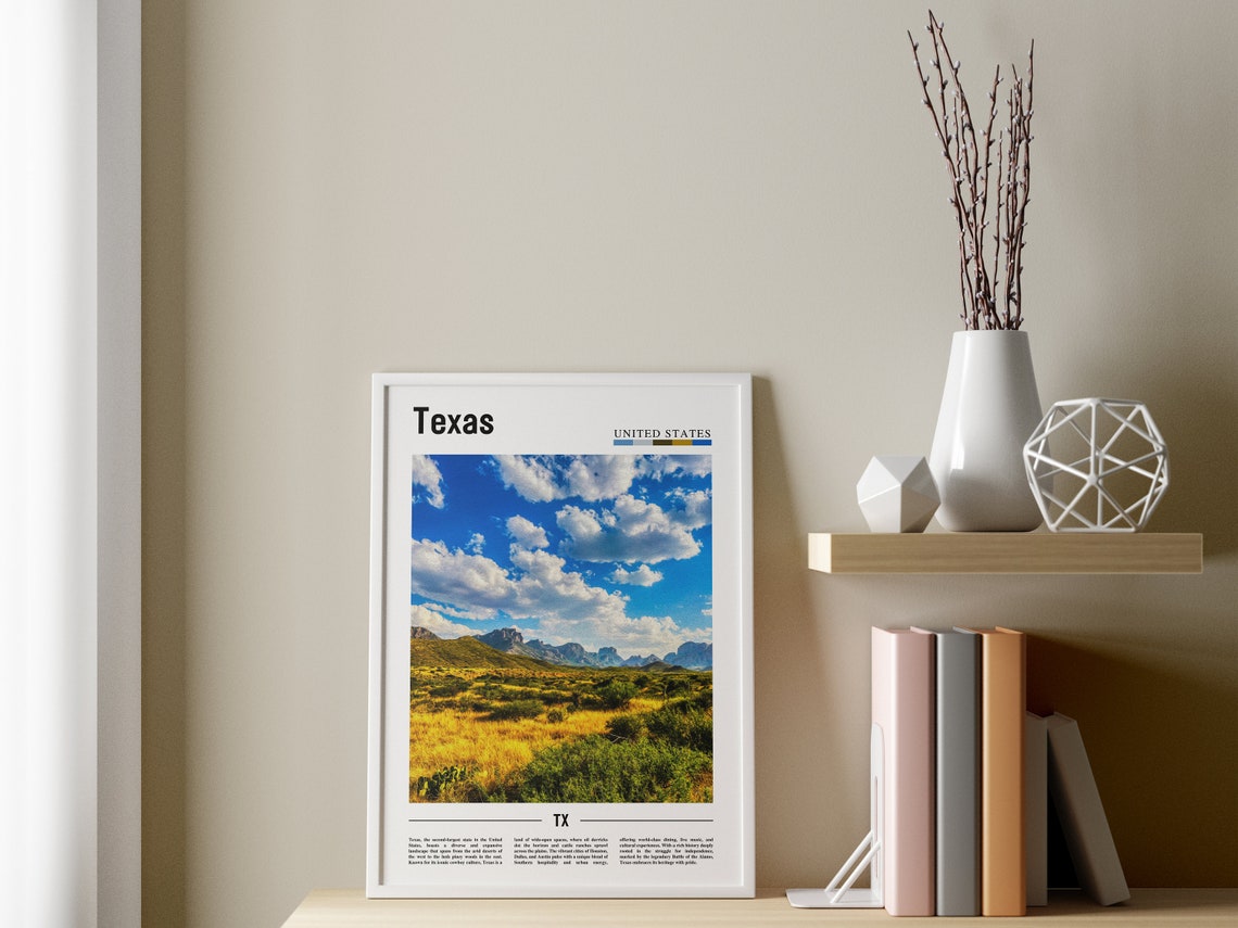 Texas Poster Texas Print Texas Wall Art Texas Photo United States Photo United States Poster United States Print - Image 3