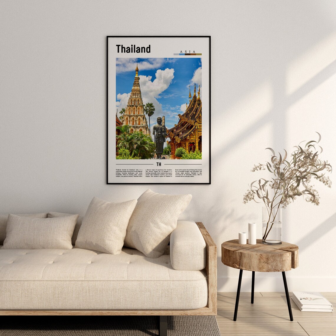 Thailand Minimal Travel Poster, Asia Photo - Image 2