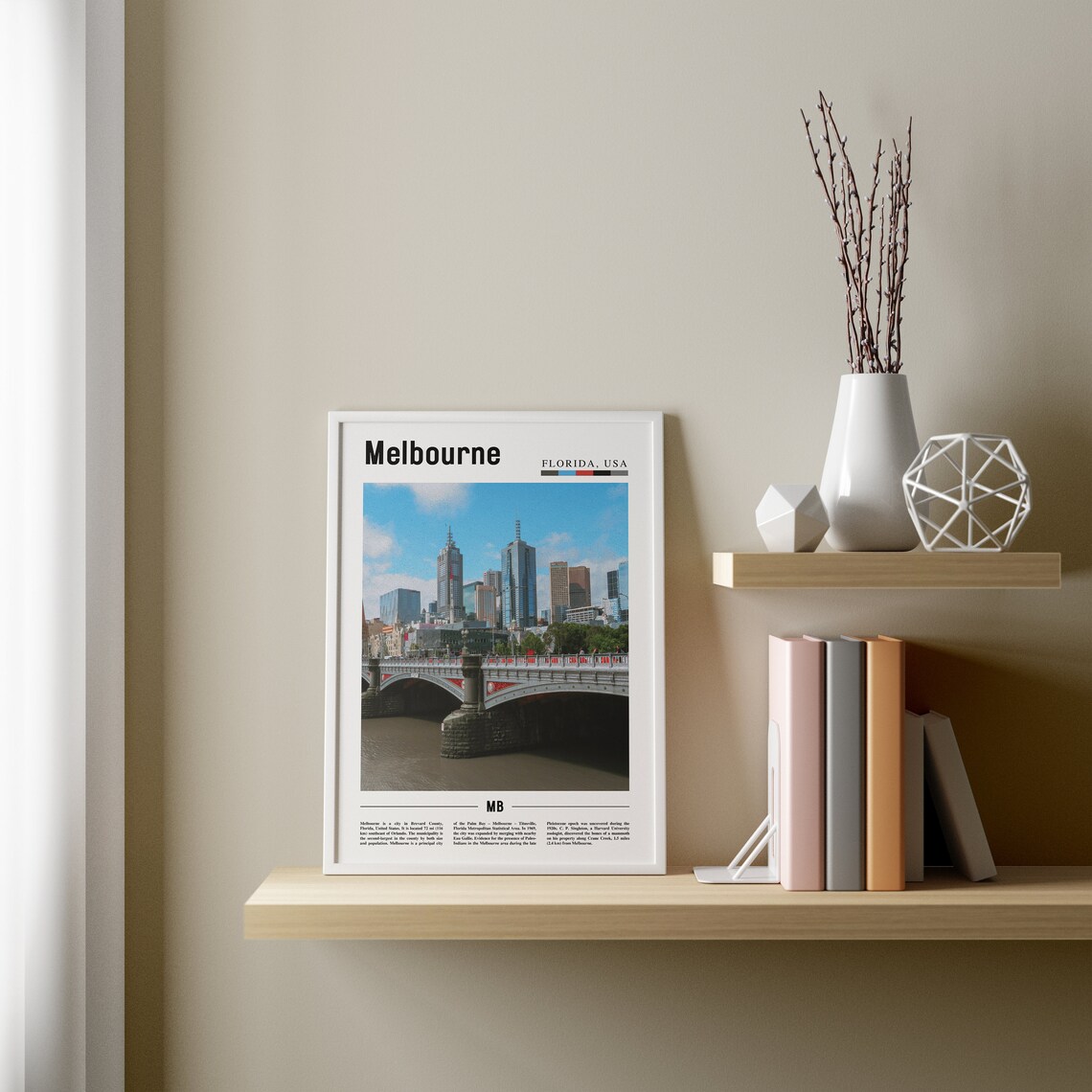 Melbourne Travel Poster, Colorful City Artwork - Image 3