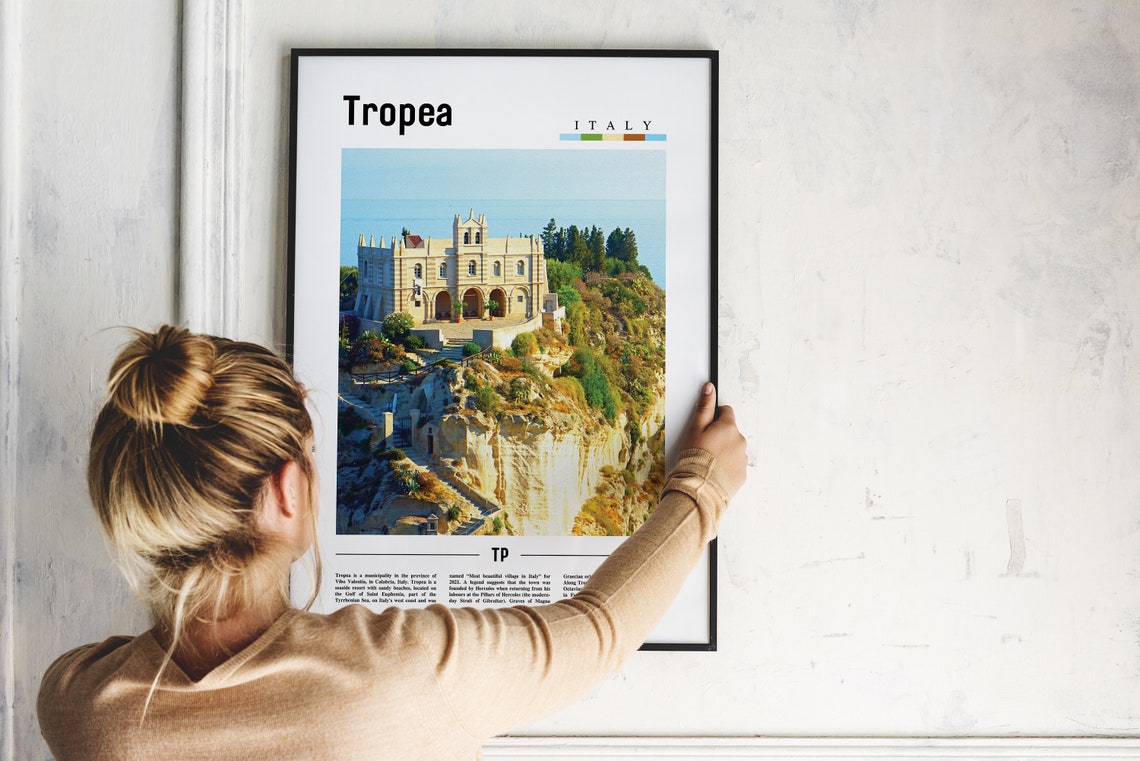 Tropea Print Tropea Poster Tropea Wall Art Italy Photo Italy Poster Italy Print Italy Wall Art Minimal Travel Poster - Image 4