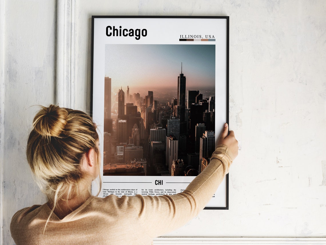 Chicago Print Chicago Poster Chicago Wall Art United States Photo United States Poster United States Print - Image 5