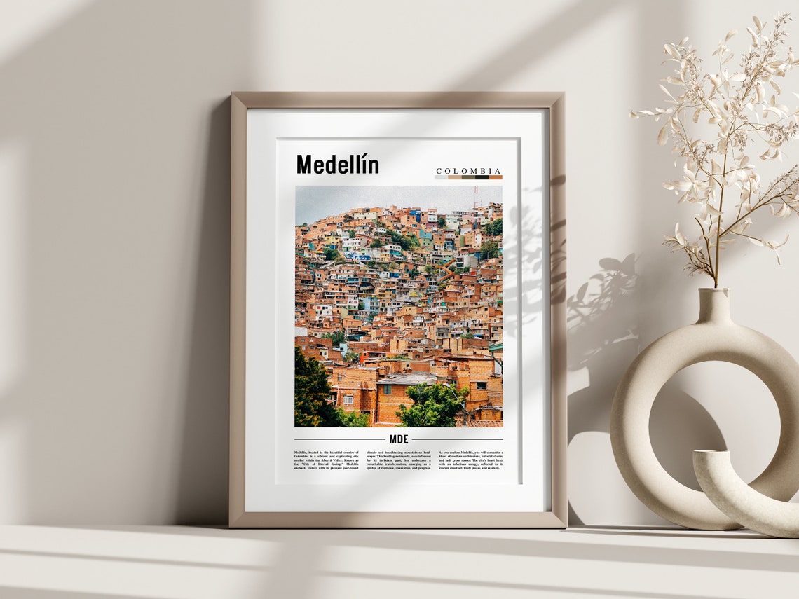 Medelln Poster Medelln Print Medelln Wall Art South America Poster South America Print Travel Poster - Image 3