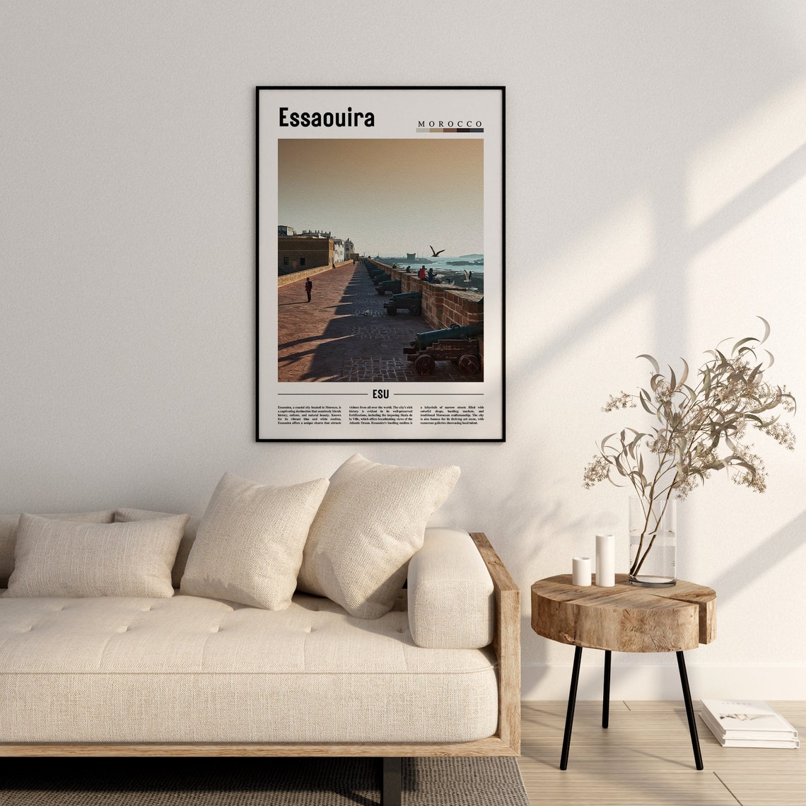 Essaouira Poster Essaouira Print Essaouira Wall Art Minimal Travel Print Travel Destination Oil Painting Poster - Image 3