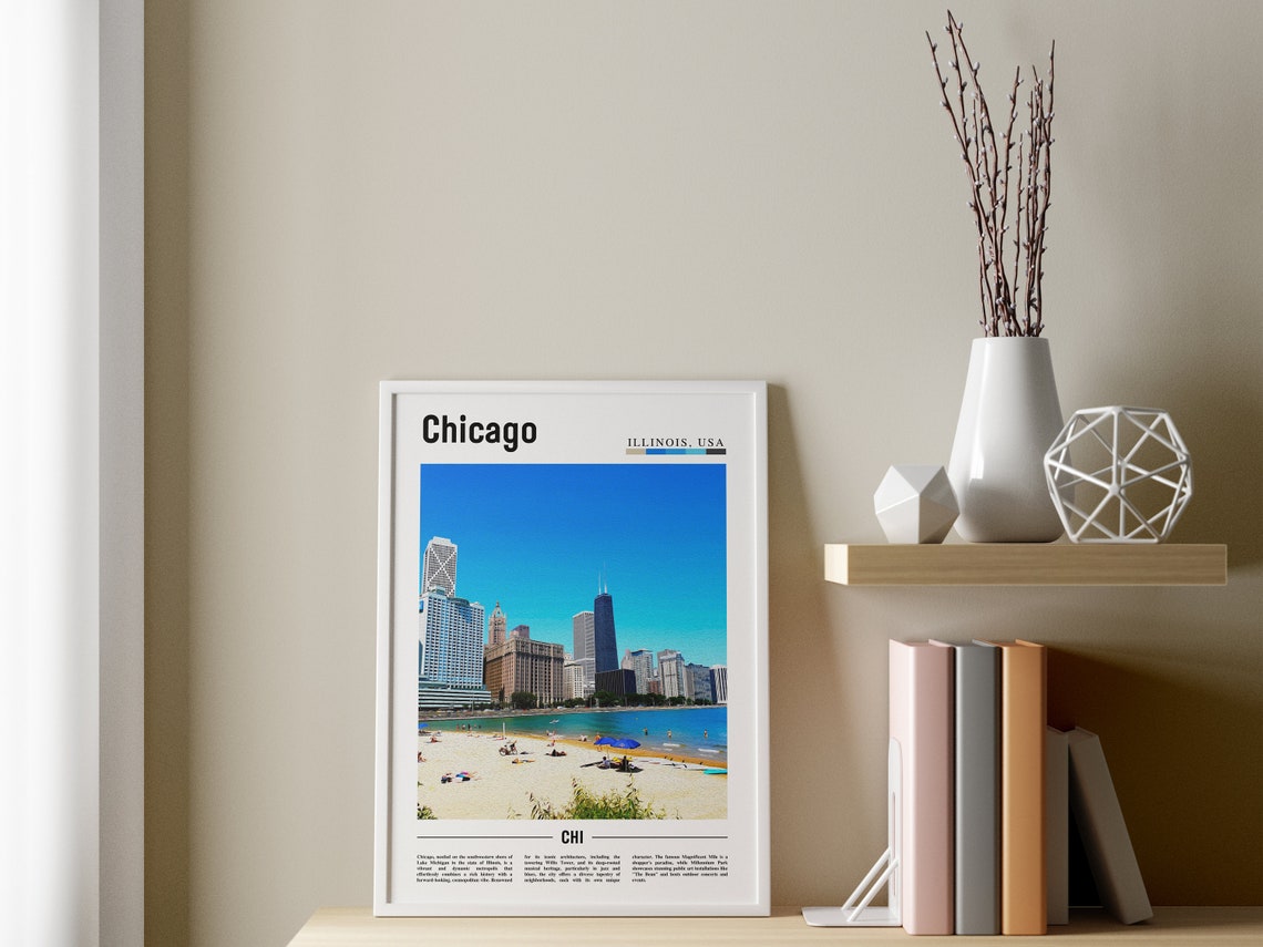 Chicago Print Chicago Poster Chicago Wall Art United States Photo United States Poster United States Print - Image 3