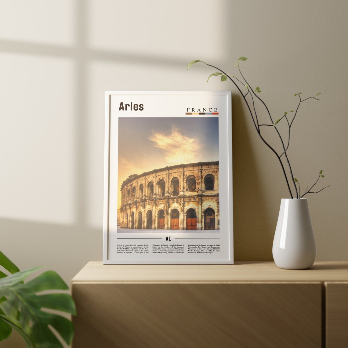 Arles Print Arles Poster Arles Wall Art Oil Painting Poster Colorful City Print City Artwork Travel Artwork Travel Wall Art - Image 2